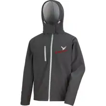 Bestickte Herren Softshell Kapuzenjacke - Consdaple, Adler im Flug Vorderseite