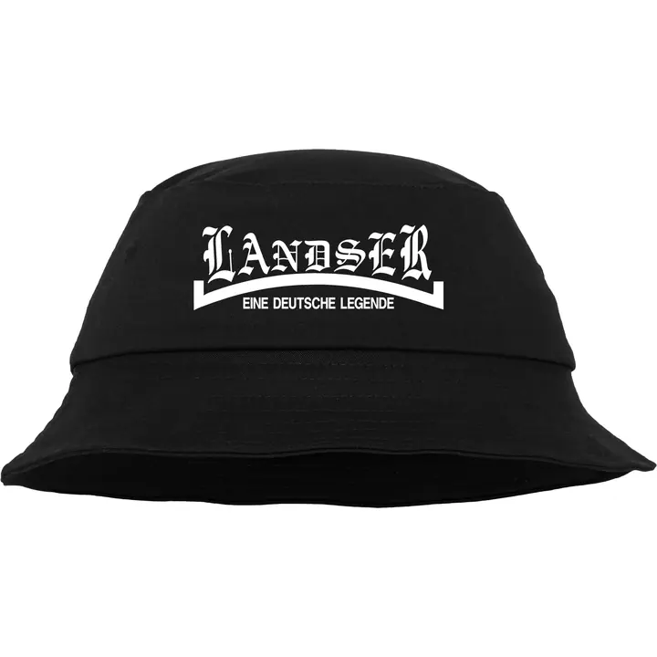 Bestickter Flexfit Anglerhut - Landser, weiß