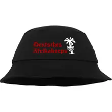 Bestickter Flexfit Anglerhut - Deutsches Afrikakorps Vorderseite