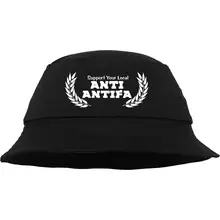 Bestickter Flexfit Anglerhut - Anti-Antifa Vorderseite