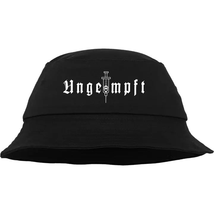 Bestickter Flexfit Anglerhut - Ungeimpft, Einfarbig