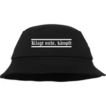 Bestickter Flexfit Anglerhut - Klagt nicht kämpft Vorderseite