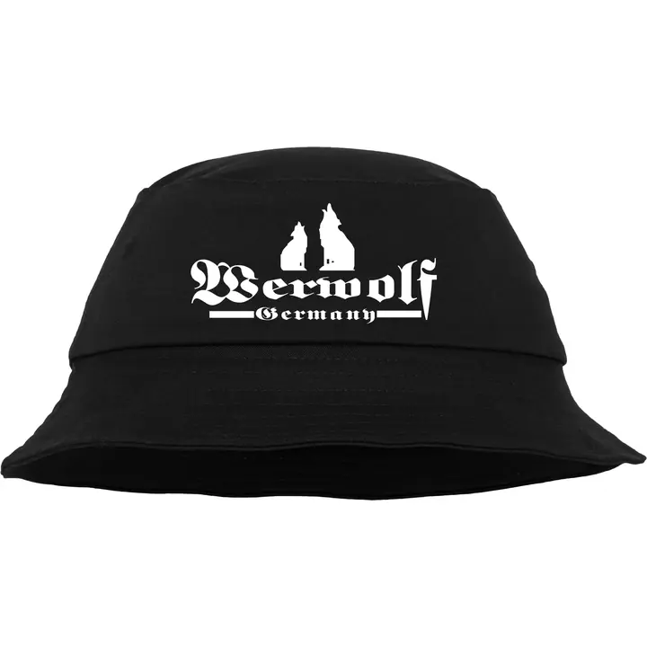 Bestickter Flexfit Anglerhut - Werwolf Germany mit Wolf