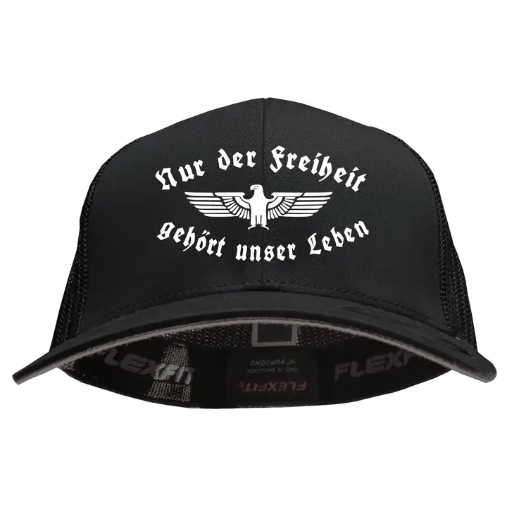 Besticktes Flexfit Basecap "Hödur" - Nur der Freiheit gehört unser Leben