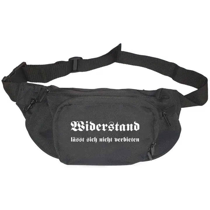Bestickte Gürteltasche "V1" - Widerstand lässt sich nicht verbieten