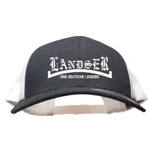 Besticktes Flexfit Basecap "Loki" - Landser, weiß Vorderseite