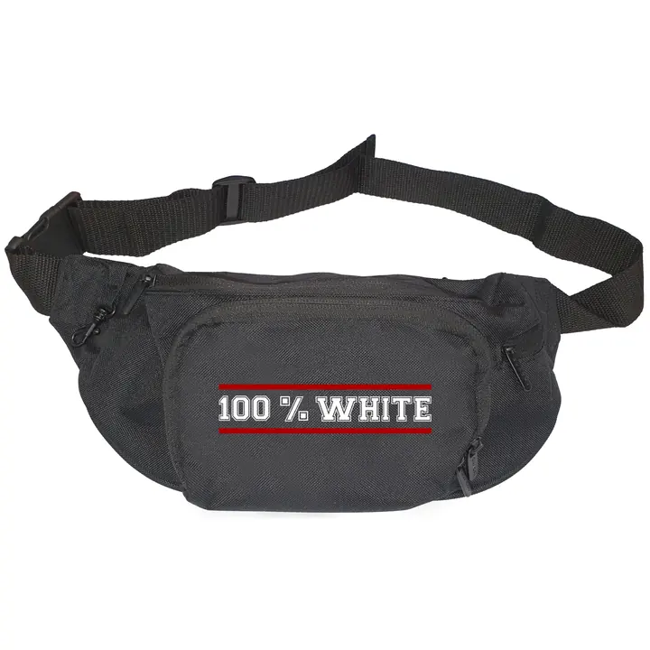 Bestickte Gürteltasche "V1" - 100% White