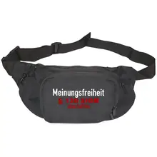 Bestickte Gürteltasche "V1" - Meinungsfreiheit Vorderseite