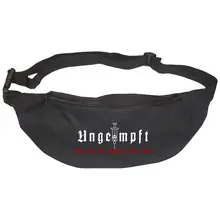 Bestickte Gürteltasche "V2" - Ungeimpft, Steckt euch eure Impfung in den Arsch Vorderseite