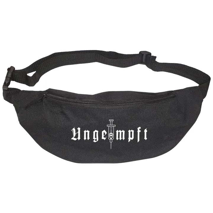 Bestickte Gürteltasche "V2" - Ungeimpft, Einfarbig