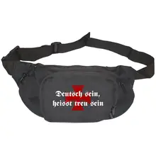 Bestickte Gürteltasche "V1" - Deutsch sein, heißt treu sein Vorderseite
