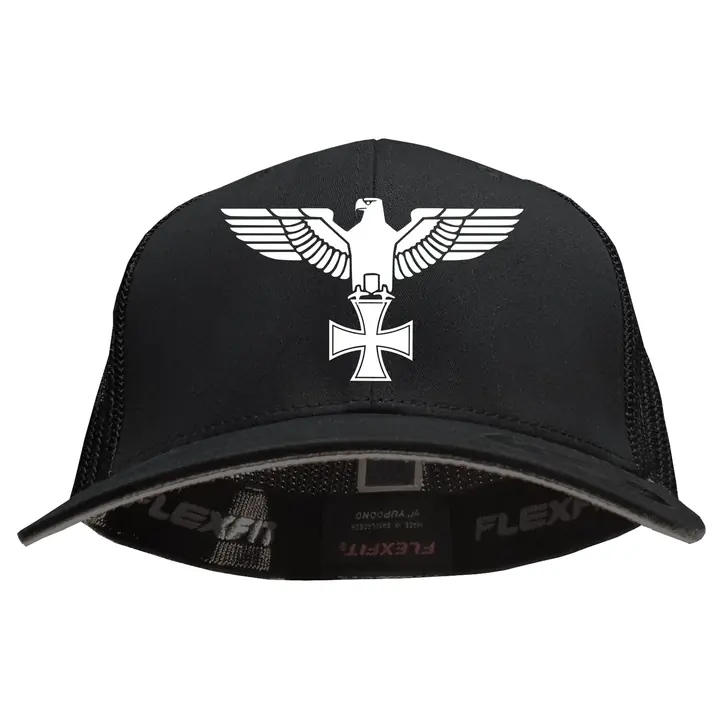 Besticktes Flexfit Basecap "Hödur" - Adler, Kreuz