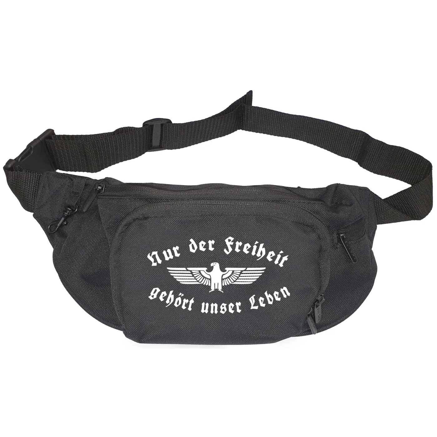 Bestickte Gürteltasche "V1" - Nur der Freiheit gehört unser Leben