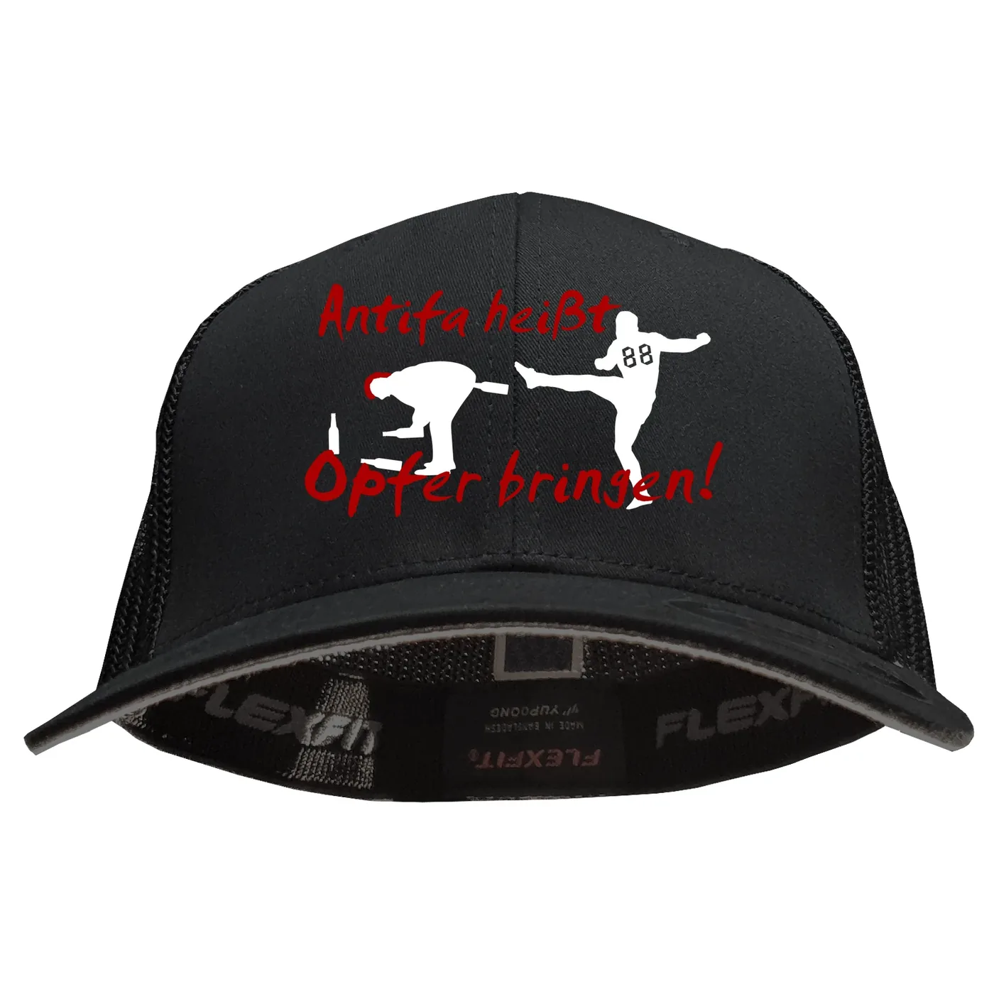 Besticktes Flexfit Basecap "Hödur" - Antifa heißt Opfer bringen