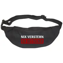Bestickte Gürteltasche "V2" - Nix verstehen, ich deutscher Vorderseite