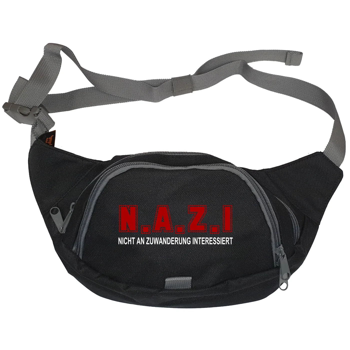 Bestickte Gürteltasche "V3" - Nicht an Zuwanderung interessiert, Fahne