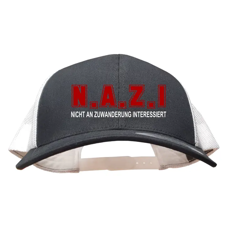 Besticktes Flexfit Basecap "Loki" - Nicht an Zuwanderung interessiert, Fahne