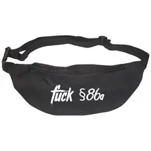 Bestickte Gürteltasche "V2" - Fuck 86a Vorderseite