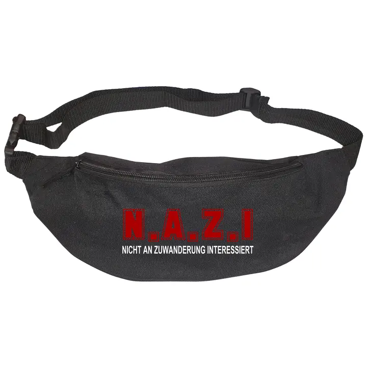 Bestickte Gürteltasche "V2" - Nicht an Zuwanderung interessiert, Fahne