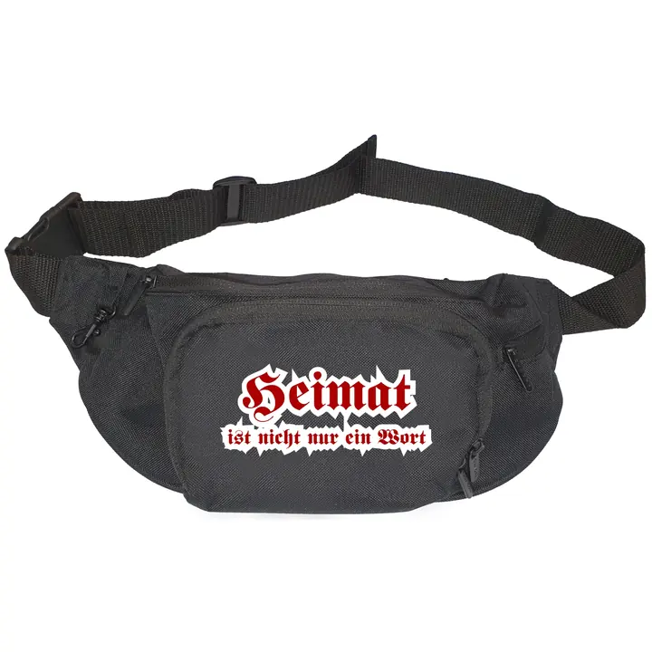 Bestickte Gürteltasche "V1" - Heimat ist nicht nur ein Wort