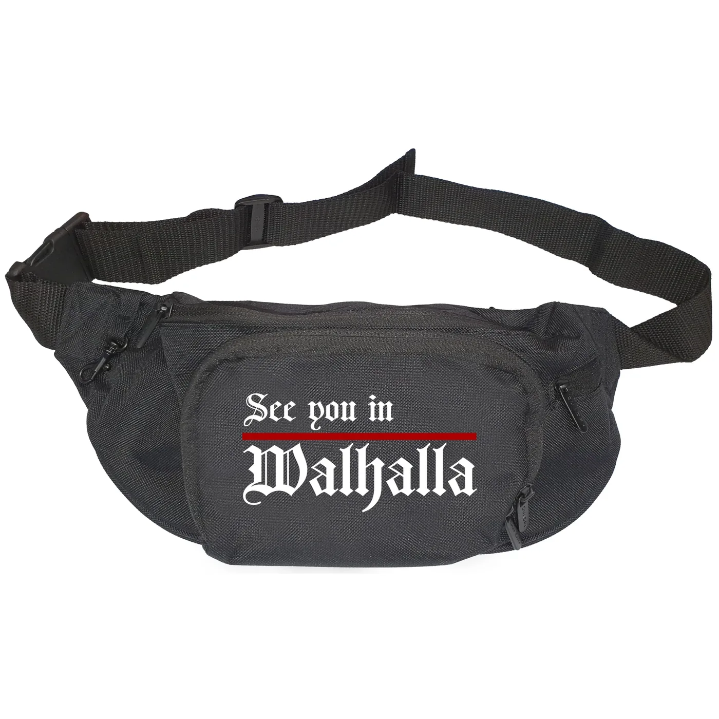 Bestickte Gürteltasche "V1" - See you in Walhalla, Strich