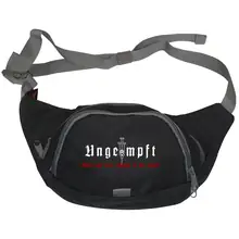 Bestickte Gürteltasche "V3" - Ungeimpft, Steckt euch eure Impfung in den Arsch Vorderseite