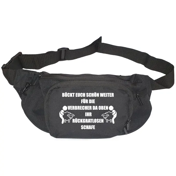 Bestickte Gürteltasche "V1" - Bückt euch schön weiter