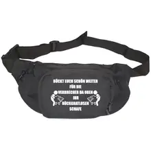 Bestickte Gürteltasche "V1" - Bückt euch schön weiter Vorderseite