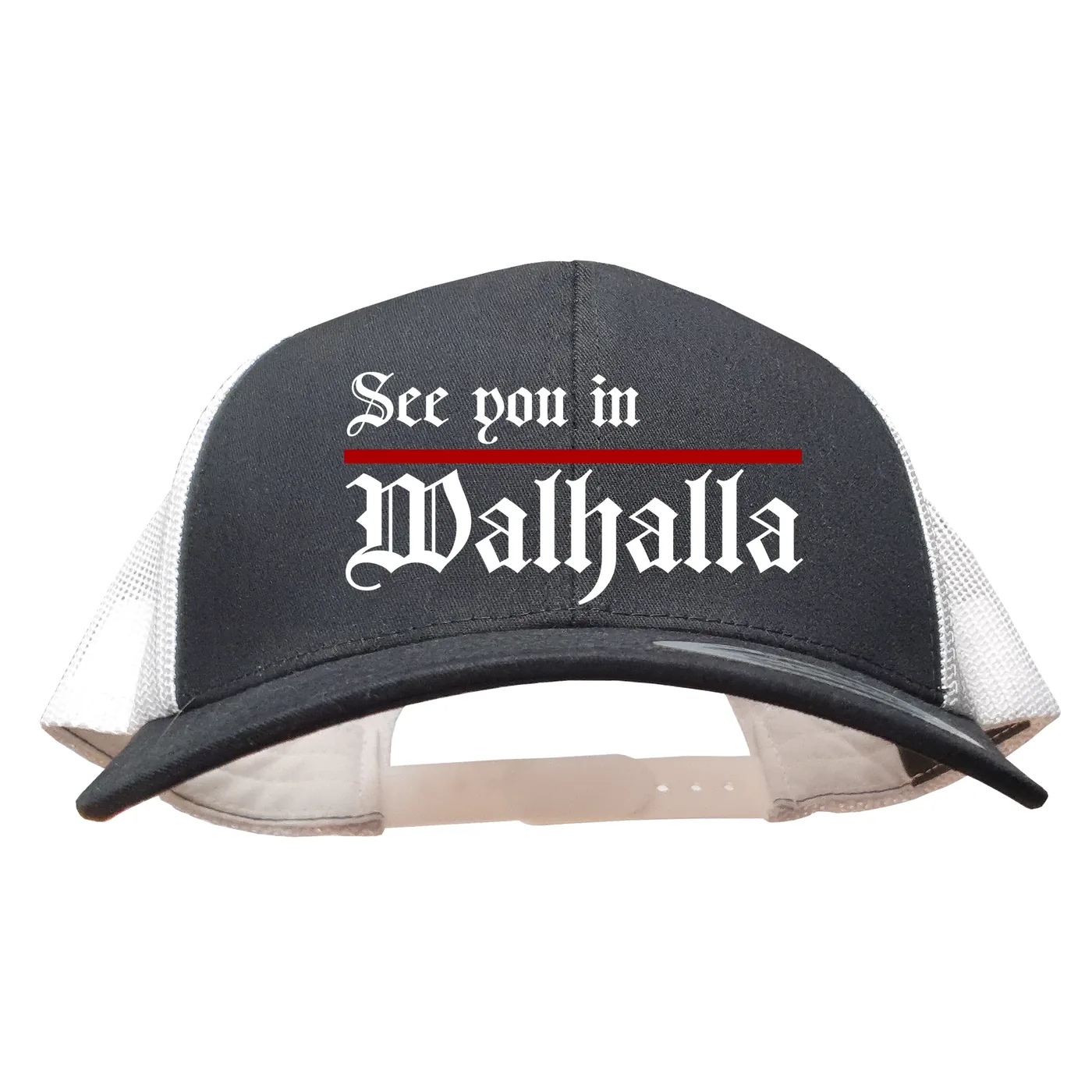 Besticktes Flexfit Basecap "Loki" - See you in Walhalla, Strich