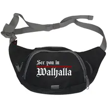 Bestickte Gürteltasche "V3" - See you in Walhalla, Strich Vorderseite