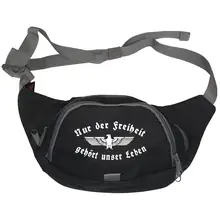 Bestickte Gürteltasche "V3" - Nur der Freiheit gehört unser Leben Vorderseite