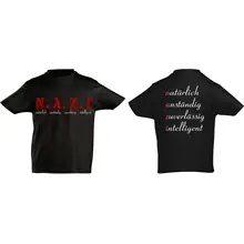 Kinder T-Shirt - Nazi, natürlich anständig Vorder- und Rückseite