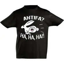 Kinder T-Shirt - Antifa, ha ha ha Vorderseite