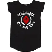 Damen T-Shirt Kleid - Thüringen, ehre stolz treue Vorderseite