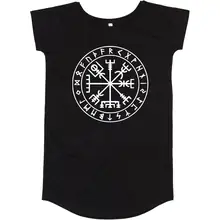 Damen T-Shirt Kleid - Vegvisir Vorderseite