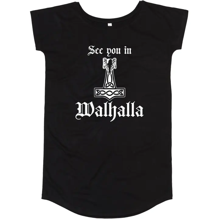 Damen T-Shirt Kleid - See you in Walhalla Thorhammer