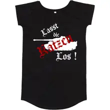Damen T-Shirt Kleid - Lasst die Katzen los - gewählte Variante