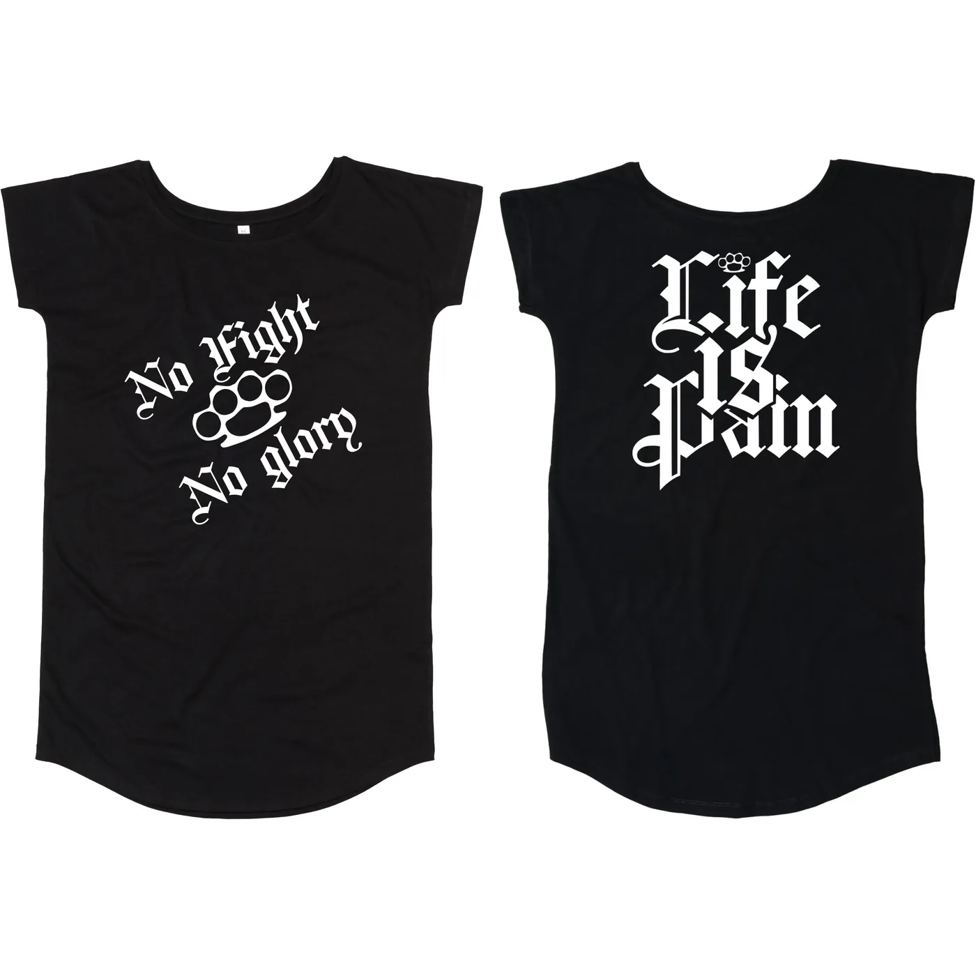 Damen T-Shirt Kleid - Life is Pain