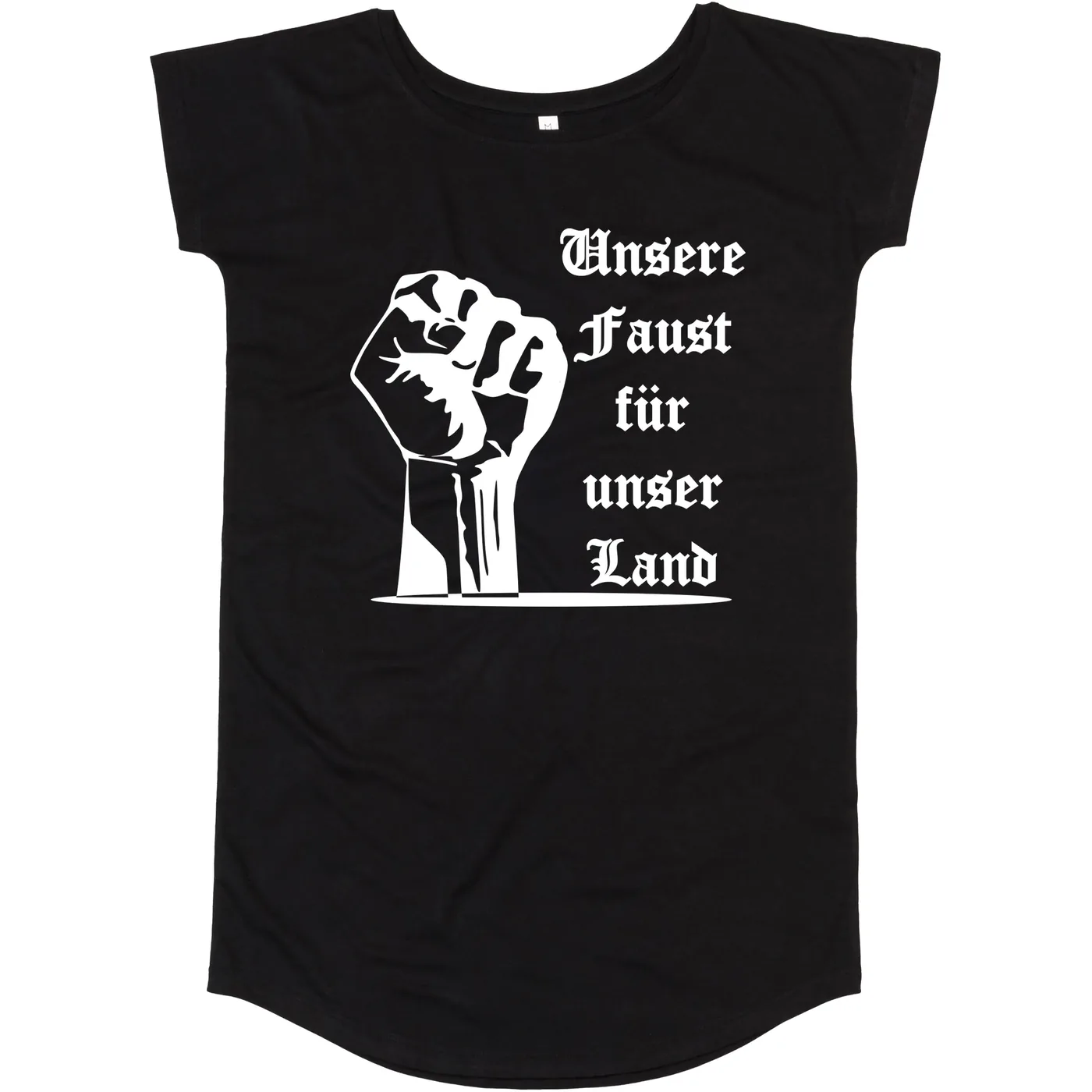 Damen T-Shirt Kleid - Unsere Faust für unser Land