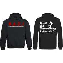 Kinder Kapuzenpullover - Nicht an Zuwanderung interessiert, Fahne - gewählte Variante