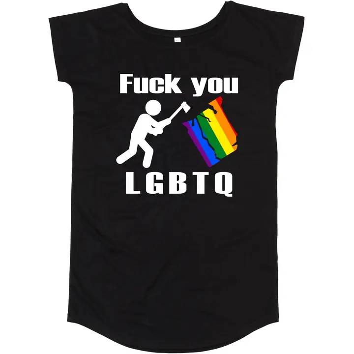 Damen T-Shirt Kleid - Fuck you, LGBTQ