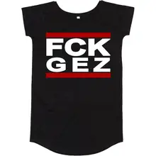 Damen T-Shirt Kleid - FCK GEZ - gewählte Variante