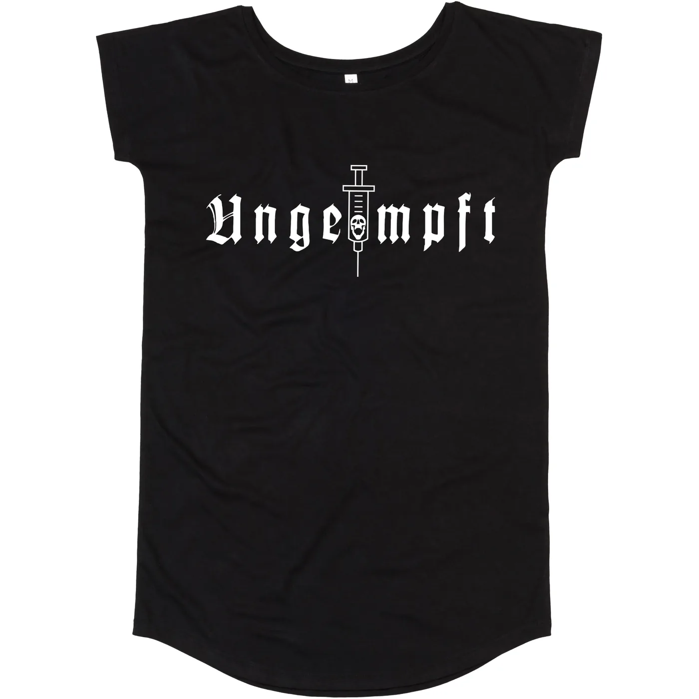 Damen T-Shirt Kleid - Ungeimpft, Einfarbig