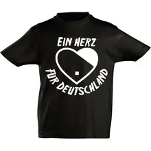 Kinder T-Shirt - Ein Herz für Deutschland Vorderseite