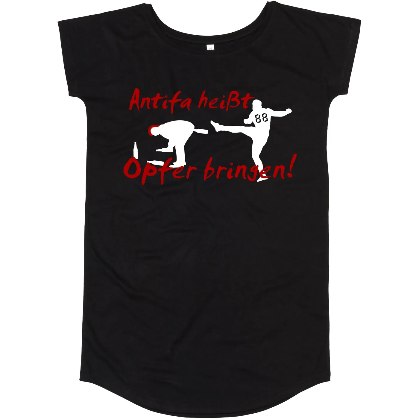 Damen T-Shirt Kleid - Antifa heißt Opfer bringen