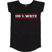 Damen T-Shirt Kleid - 100% White Vorderseite