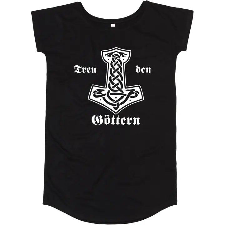 Damen T-Shirt Kleid - Treu den Göttern