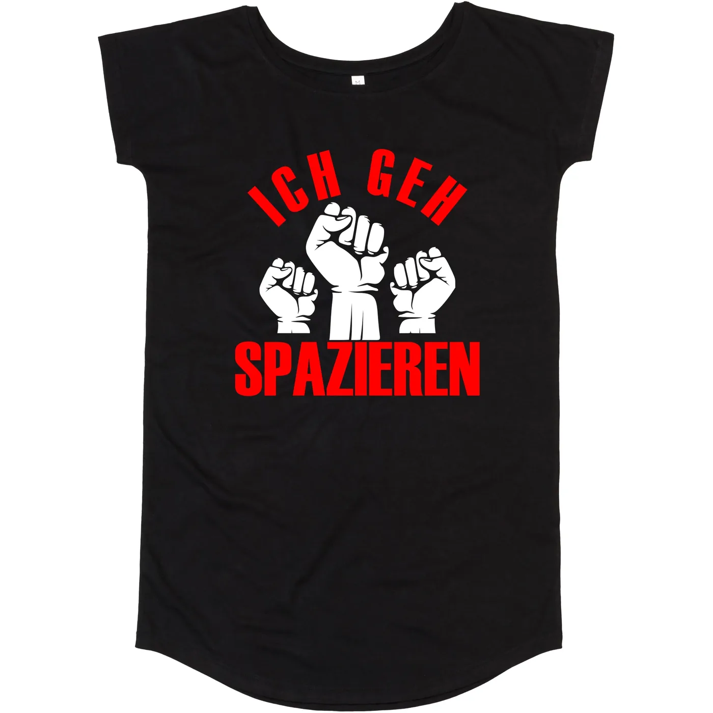 Damen T-Shirt Kleid - Ich geh Spazieren