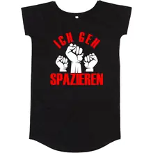 Damen T-Shirt Kleid - Ich geh Spazieren - gewählte Variante