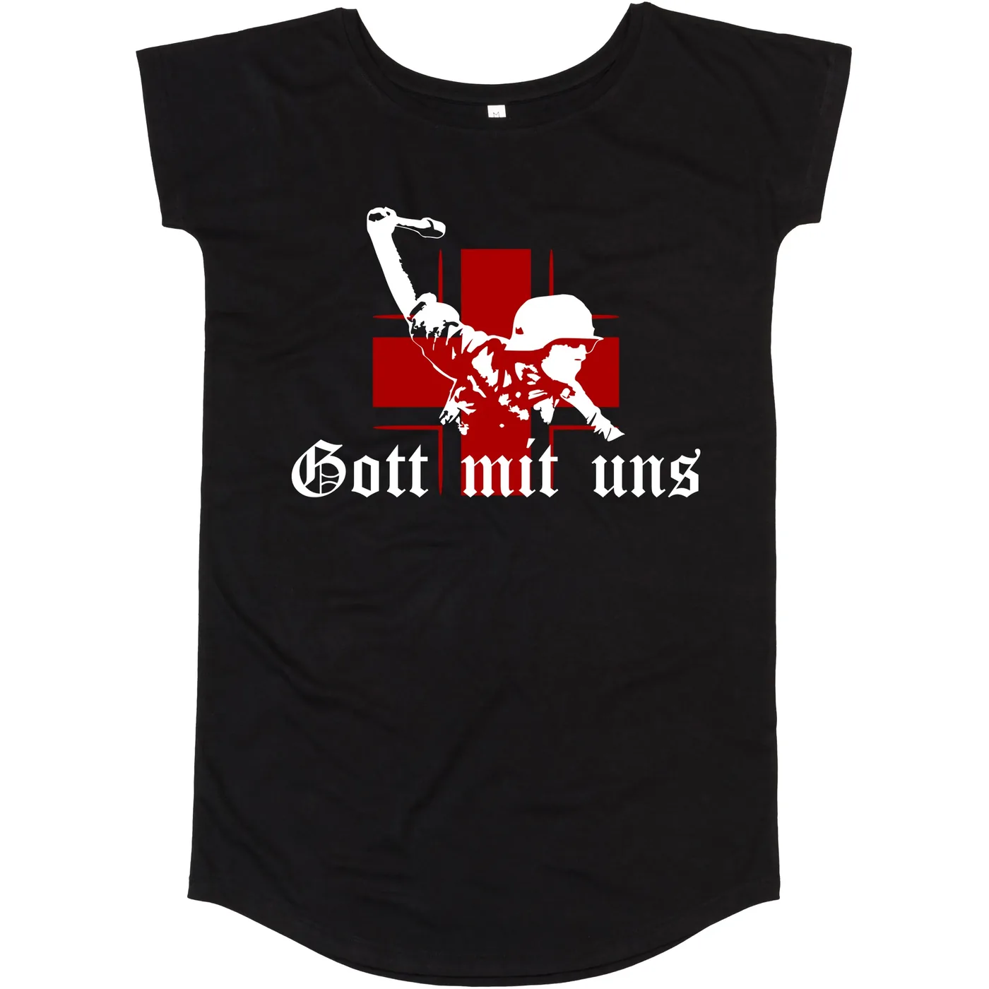 Damen T-Shirt Kleid - Gott mit uns, Soldat